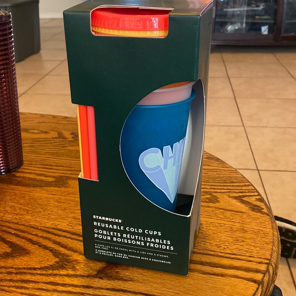 Brand new Starbucks cold cup set of 5 cups.